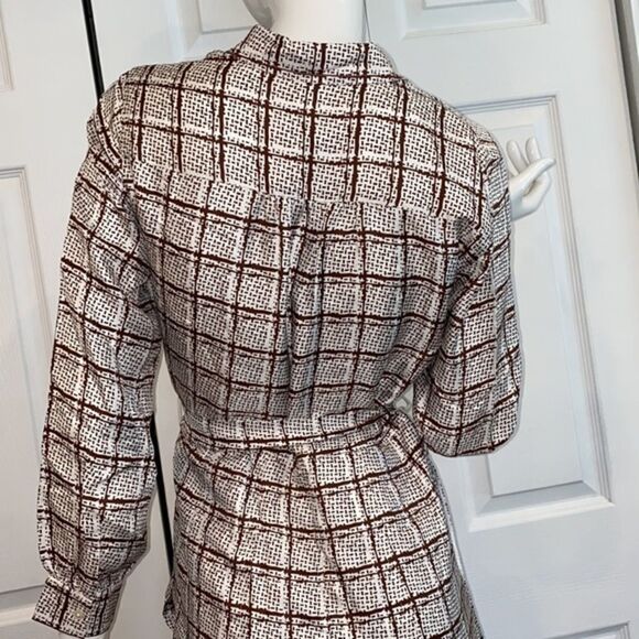 🔥Jcrew Pleated shirtdress in silk-twill New - Picture 3 of 11